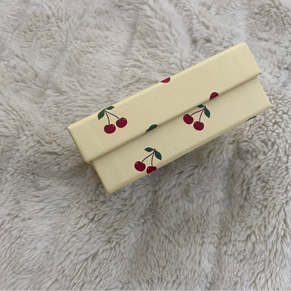 Crystal Cherry Statement Dangle Earrings Pink Gre… - image 5